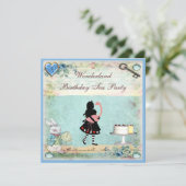 アリス及びフラミンゴの不思議の国の誕生日のお茶会 招待状 (スタンド正面)