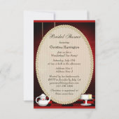 アリス及びフラミンゴの鳥及びおりのブライダルシャワー 招待状 (裏面)