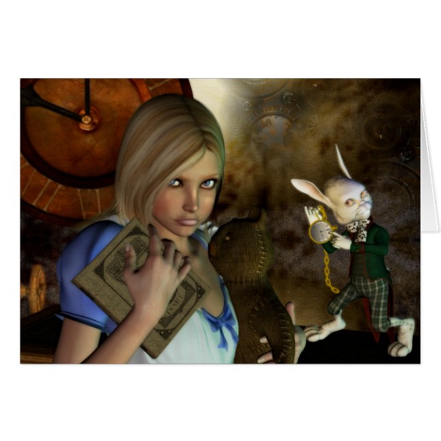 アリス及び白いウサギ (正面横)