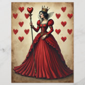 アリス女王ハートスクップタースクラップブック紙 (正面)