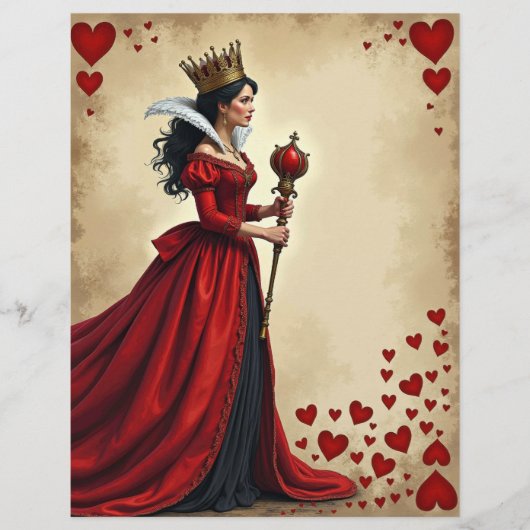 アリス女王ハートレッドセプタースクラップブック紙 (正面)