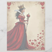 アリス女王ハートレッドセプタースクラップブック紙 (裏面)