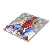 アリス女王、赤い女王および白人の女王 タイル (側面)