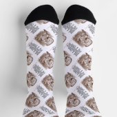 アリス子猫レッドクイーンズワンダーランド引用文 ソックス (上部)