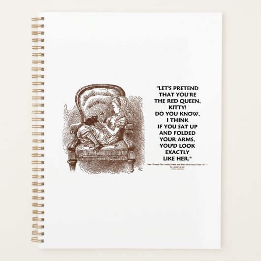 アリス子猫レッドクイーンズワンダーランド引用文 プランナー手帳 (正面)