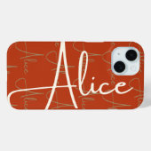 アリス手書き名前パターン Case-Mate iPhoneケース (裏面 (横))