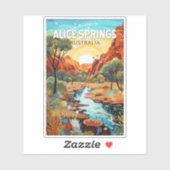 アリス春オーストラリア旅行アートヴィンテージ シール (シート)