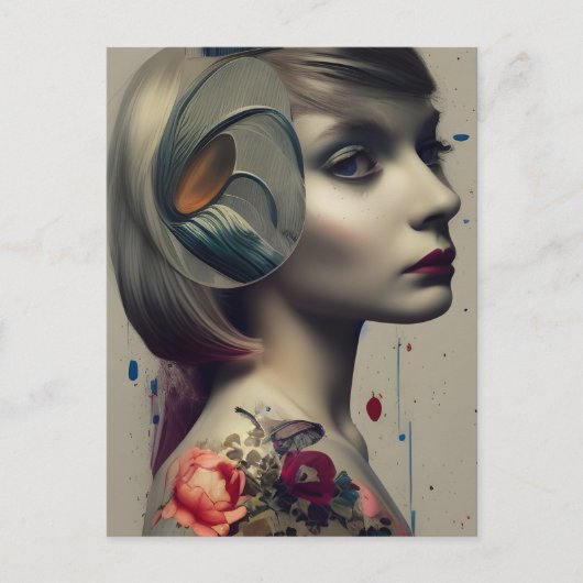 アリス混合メディア ポストカード (正面)