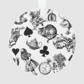 アリス白うさぎワンダーランドチェシャねこ オーナメント (裏面)