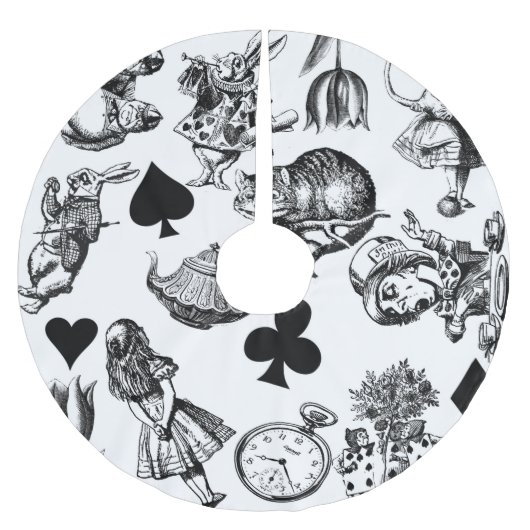 アリス白うさぎワンダーランドチェシャねこ ブラッシュドポリエステルツリースカート (正面)