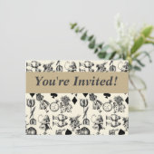 アリス白うさぎワンダーランドチェシャねこ 招待状 (スタンド正面)