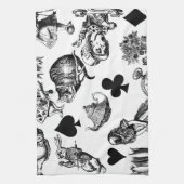 アリス白うさぎワンダーランドチェシャ猫 キッチンタオル (縦)