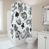 アリス白うさぎワンダーランドチェシャ猫 シャワーカーテン (インサイチュ)