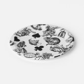 アリス白うさぎワンダーランドチェシャ猫 ペーパープレート (アングル)