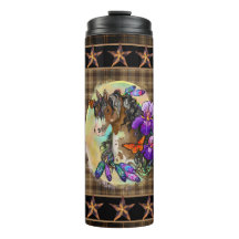 アリス絵を描トと蝶と馬のマスタング