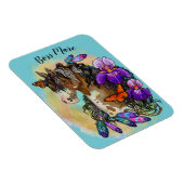 アリス絵を描トと蝶と馬のマスタング マグネット (右側)