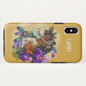 アリス絵を描トと蝶と馬のマスタング Case-Mate iPhoneケース (裏面(横))