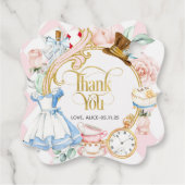 アリス茶パーティーワンダーランド感謝してい誕生日 フェイバータグ (裏面)