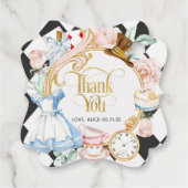 アリス茶パーティーワンダーランド、誕生日感謝していあなた フェイバータグ (裏面)