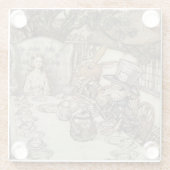 アリス誕生日ウンバースデーラビットハッターパーティー ガラスコースター (裏面)