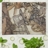 アリス誕生日ウンバースデーラビットハッターパーティー キッチンタオル (折り畳み)