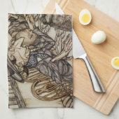 アリス誕生日ウンバースデーラビットハッターパーティー キッチンタオル (四つ折り)