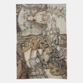 アリス誕生日ウンバースデーラビットハッターパーティー キッチンタオル (縦)