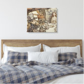 アリス誕生日ウンバースデーラビットハッターパーティー キャンバスプリント (インサイチュ (寝室))