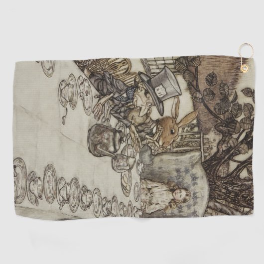 アリス誕生日ウンバースデーラビットハッターパーティー ゴルフタオル (横)