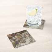 アリス誕生日ウンバースデーラビットハッターパーティー スクエアペーパーコースター (インサイチュ)