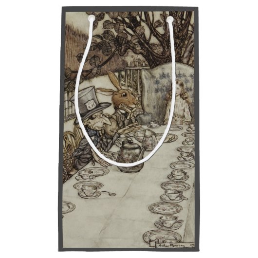 アリス誕生日ウンバースデーラビットハッターパーティー スモールペーパーバッグ (正面)