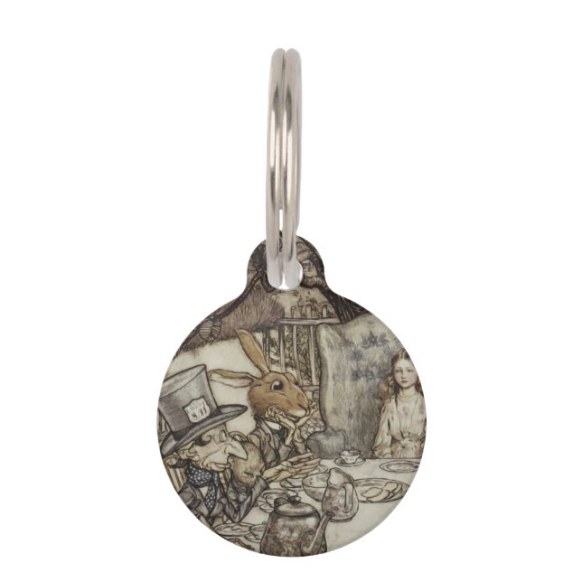 アリス誕生日ウンバースデーラビットハッターパーティー ペット　ネームタグ (正面)