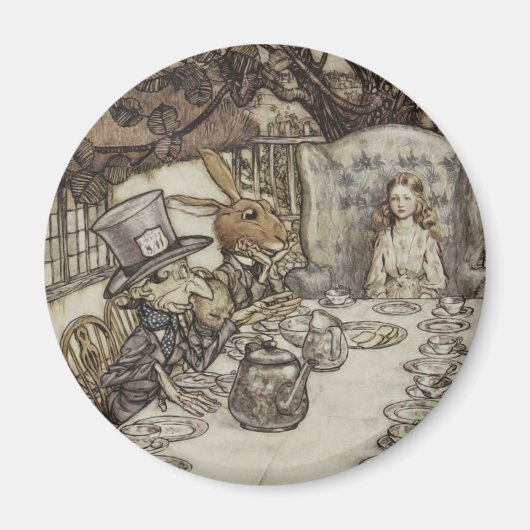 アリス誕生日ウンバースデーラビットハッターパーティー マグネット (正面)