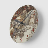 アリス誕生日ウンバースデーラビットハッターパーティー ラウンド壁時計 (傾斜)