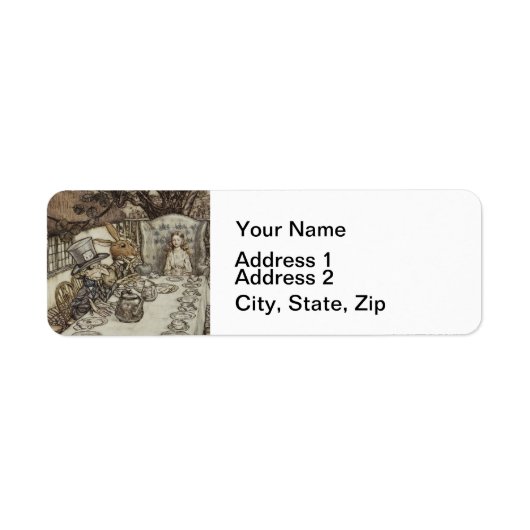 アリス誕生日ウンバースデーラビットハッターパーティー ラベル (正面)