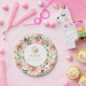 アリス赤面フローラブライダルシャワーティーパーティーブランチ ペーパープレート (パーティー)