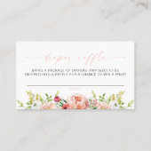 アリス赤面フローラ春ティーパーティーおむつラッフル プレイスカード (正面)