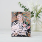 アリス遊がベイリーのファンを持って ポストカード (スタンド正面)