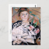 アリス遊がベイリーのファンを持って ポストカード (正面/裏面)