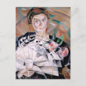 アリス遊がベイリーのファンを持って ポストカード (正面)