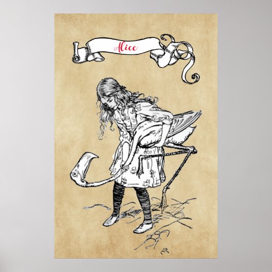 アリス遊のクロケーにフラミンゴが ポスター (正面)