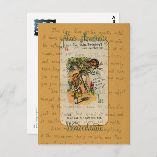 アリス:きらきら、きらきら、と帽子屋さん ポストカード (正面/裏面)