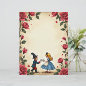 アリス アンド カード ローズ ボーダー スクラップブッキング ペーパー (スタンド正面)