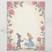 アリス アンド カード ローズ ボーダー スクラップブッキング ペーパー (裏面)