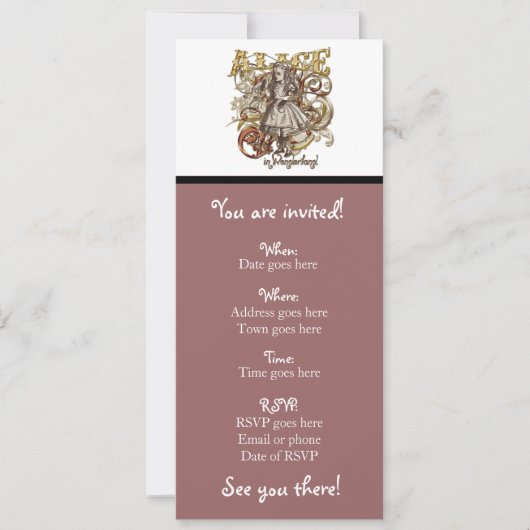 アリス カーニバレスタイル（ゴールドバージョン） 招待状 (正面)