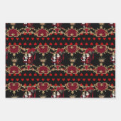 アリス・クイーン・オブ・ハート・ブラックとレッド・セット ラッピングペーパーシート (正面3)