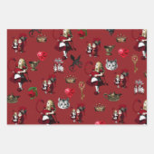 アリス・クイーン・オブ・ハート・ブラックとレッド・セット ラッピングペーパーシート (正面)