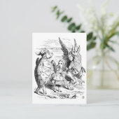 アリス、グリフォン、にせウミガメのダンス ポストカード (スタンド正面)