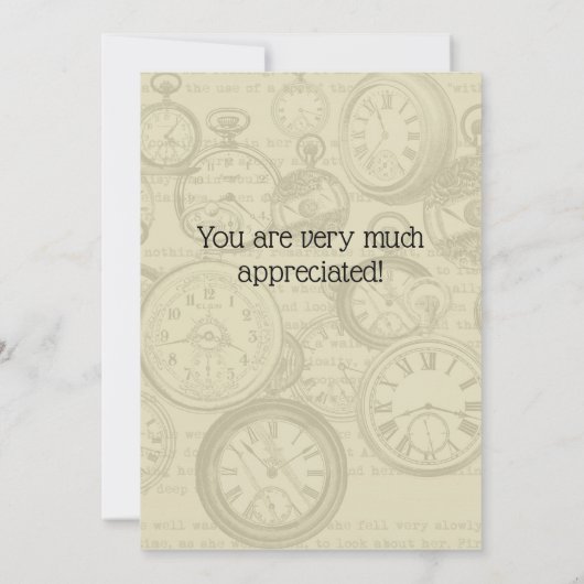 アリス＆チェシャ猫：幻想的な不思議の国のファンタジー サンキューカード (裏面)