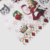 アリス、テニエル、黒と赤のハート女王 薄葉紙 (詳細)